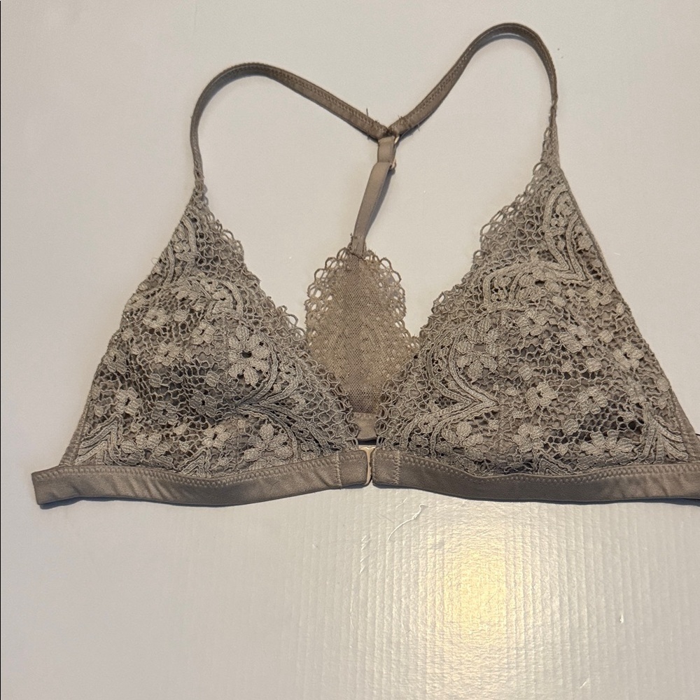 Victoria's Secret Taupe Lace Bralette